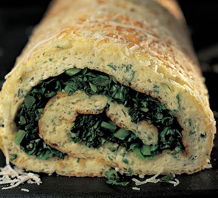 Herby cheese roulade