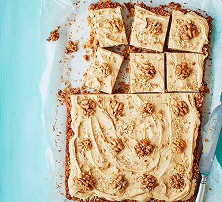 Coffee & walnut flapjacks