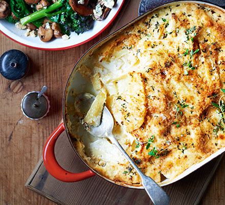 Potato, parsnip & horseradish bake