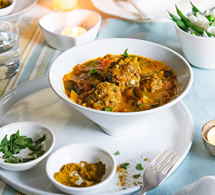 Lighter lamb kofta curry