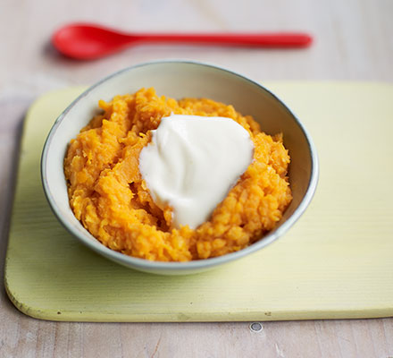 Weaning recipe: Lentil & sweet potato purée