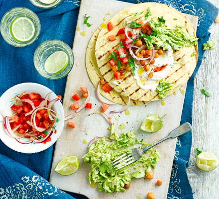 Chickpea fajitas