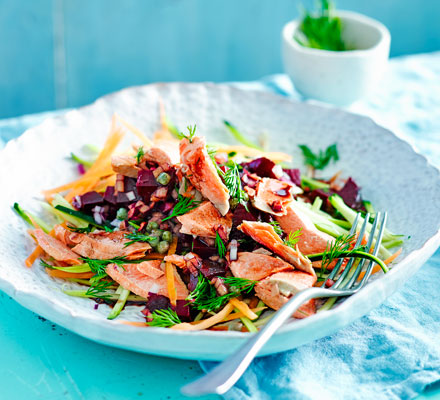 Wild salmon veggie bowl