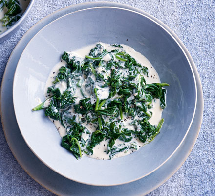 Easy creamed spinach