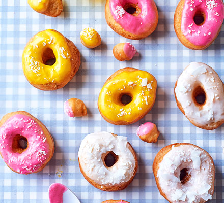 Coconut iced doughnuts