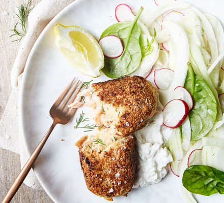 Creamy salmon & dill fishcakes