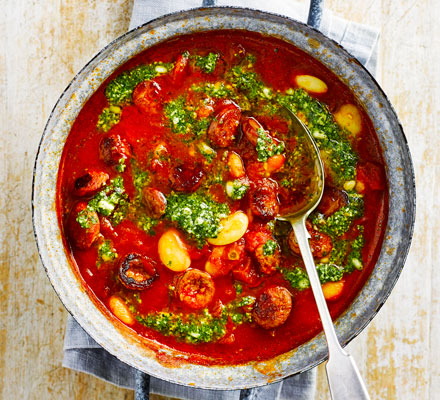 Butter bean & chorizo stew