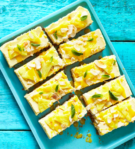 Tropical cheesecake bars