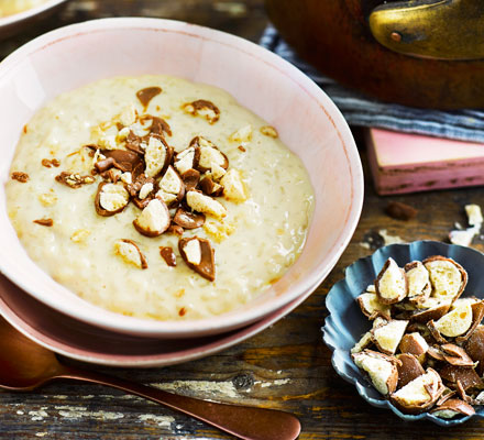 Malted milk rice pudding