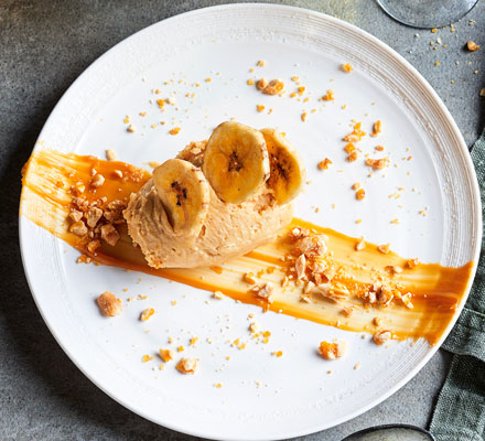 Peanut butter parfait with salted caramel crunch