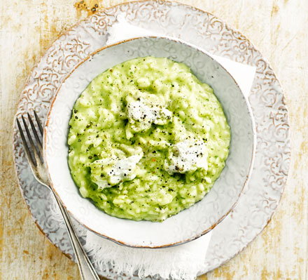 Pesto & goat’s cheese risotto