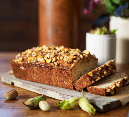 Cobnut & apple loaf cake