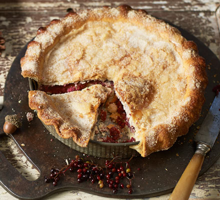 Elderberry & almond pie