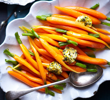 Buttered baby carrots