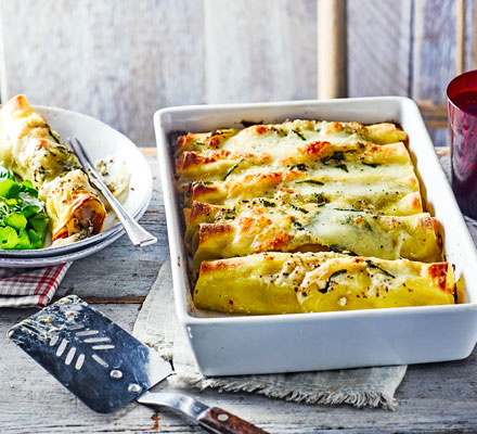 Creamy sausage cannelloni