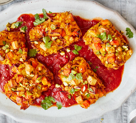 Persian pilaf & roasted root loaves