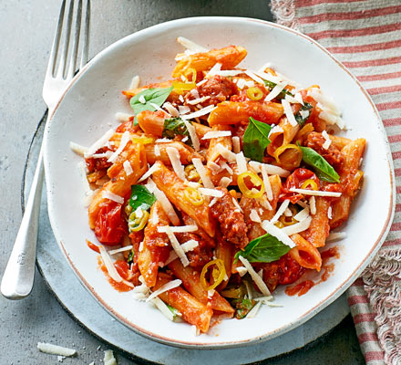 Chorizo & chilli pepper pasta