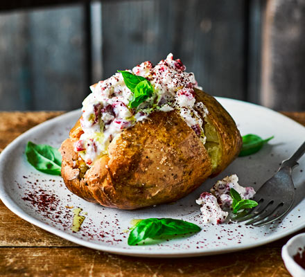 Jacket potato with whipped feta & sumac