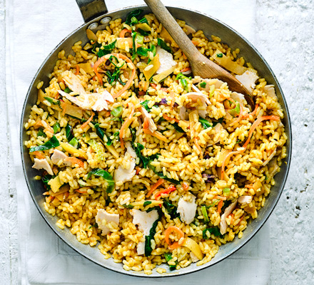 Easy turkey paella