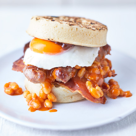 Full English crumpets