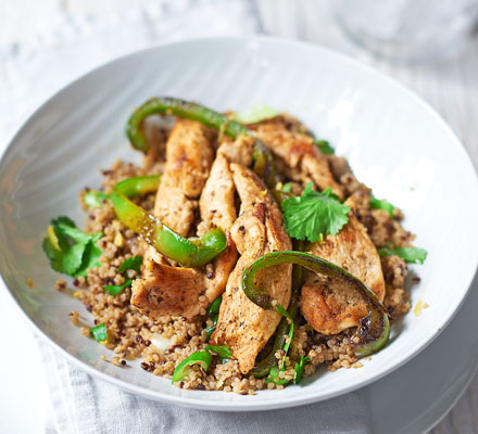 Cajun spiced chicken with quinoa