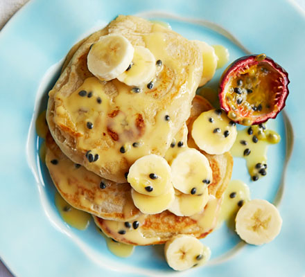 Coconut & banana pancakes