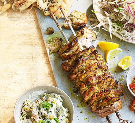 BBQ tandoori chicken shawarma