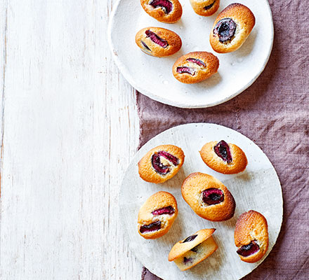 Brown butter & cherry friands