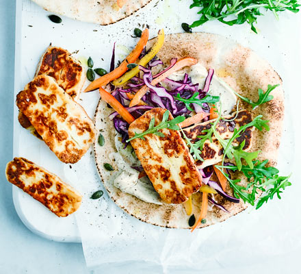 Halloumi flatbreads