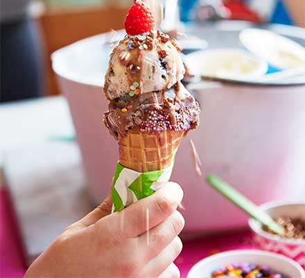 Ice cream sundae bar