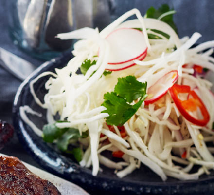 White cabbage & radish slaw