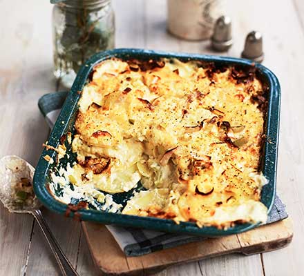 Leek and potato pie