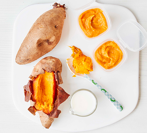 Weaning recipe: Sweet potato purée