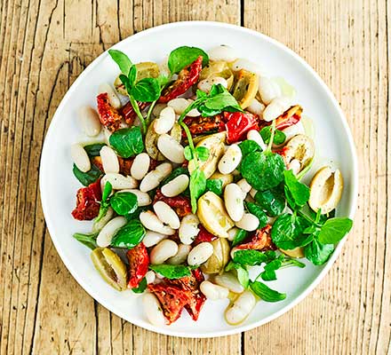 Bean, tomato & watercress salad