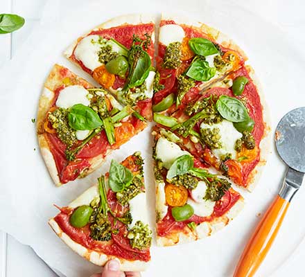 Rainbow pizzas