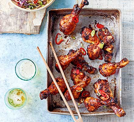 Sticky Korean chicken drumsticks