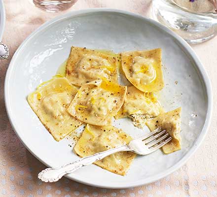 Crab ravioli