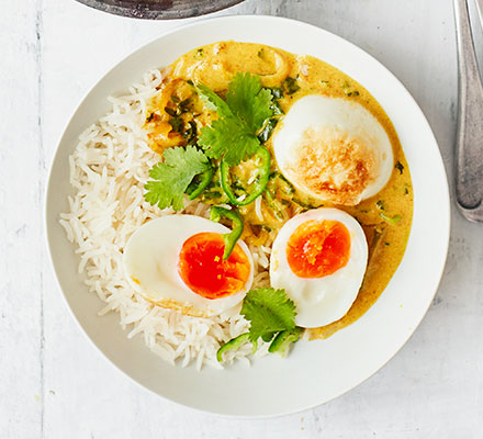 Green masala eggs