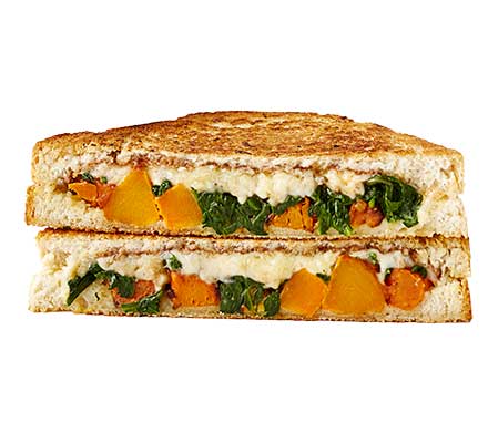 Spinach, squash & tamarind grilled cheese sandwich