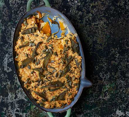 Squash, sage & sourdough bake