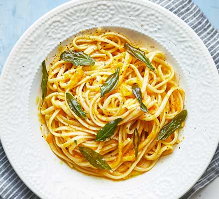 Creamy squash linguine