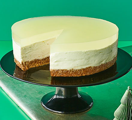 Layered lime cheesecake