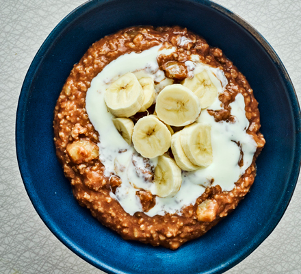 Warming chocolate & banana porridge