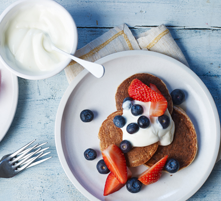 Banana & oat pancakes