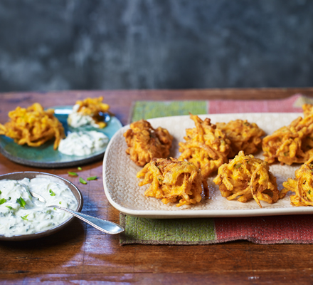 Easy onion bhajis