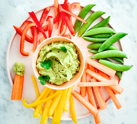 Avocado hummus & crudités