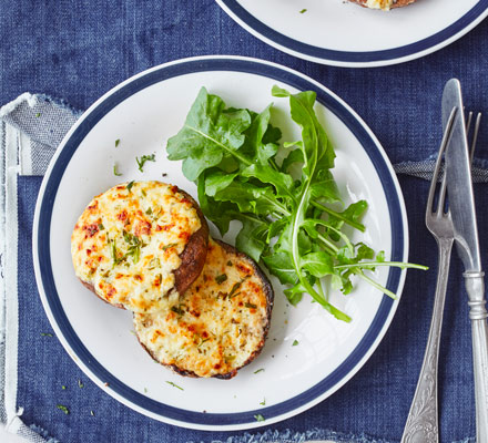 Triple cheese & tarragon-stuffed mushrooms