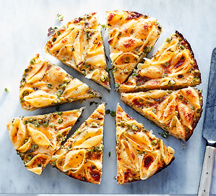 Pea & pasta frittata