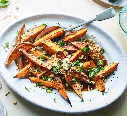 Barbecue sesame sweet potatoes