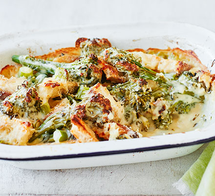 Tenderstem broccoli bread bake